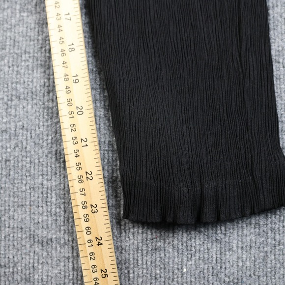 Laura Gayle Pants Womens Petite Small Black Crinkle Pleated Drawstring Waist - Picture 4 of 9